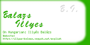balazs illyes business card